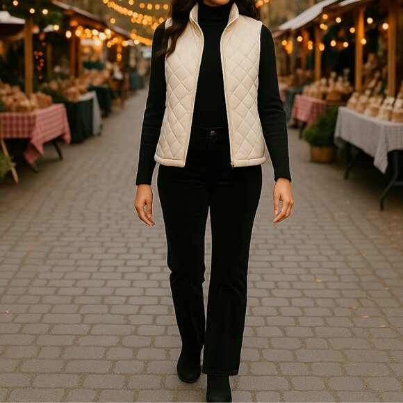 Jones New York Corduroy Pants Size 12P Black Bootcut Stretch Classic Fall Winter - Picture 2 of 14